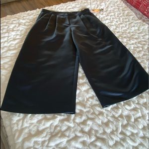 TIBI New York _. navy blue sateen gauchos with  front pleats